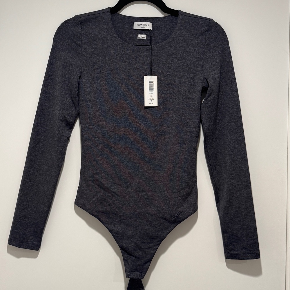 Aritzia Heather Charcoal Contour Bodysuit